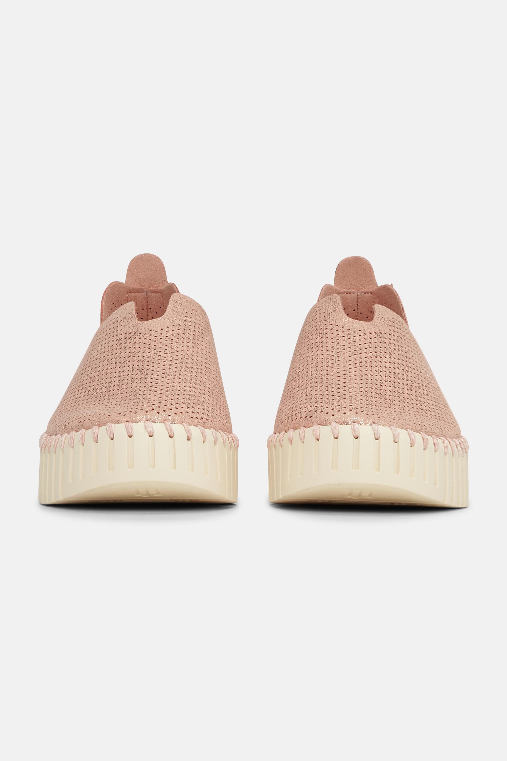 Platform Tulip Sko Glitter - Adobe Rose Pearled Ivory